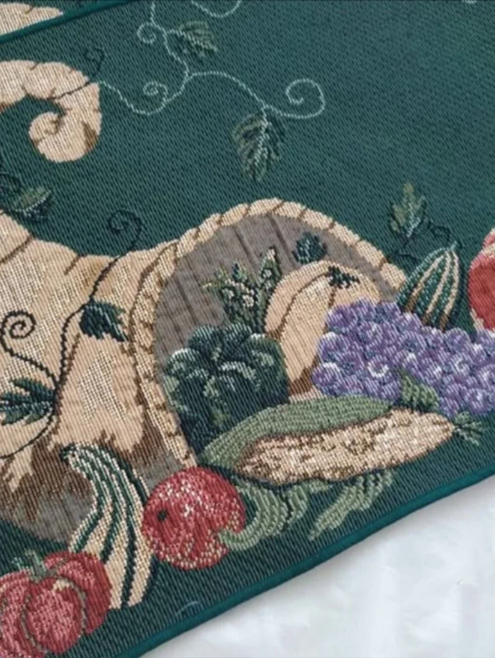 Set of 6 Tapestry Placemats Fall Harvest Cornucopia Table Decor 'Horn Of Plenty'